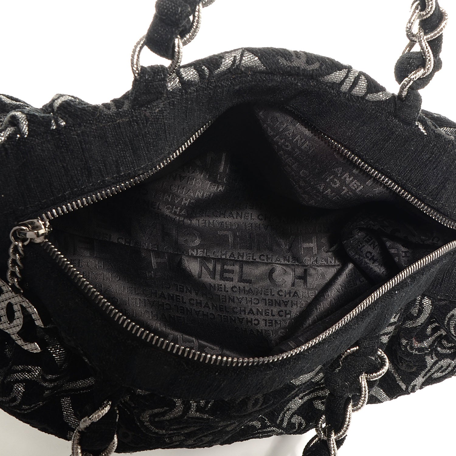 Chanel Metallic CC Chain Link Bag Black 5 of 7