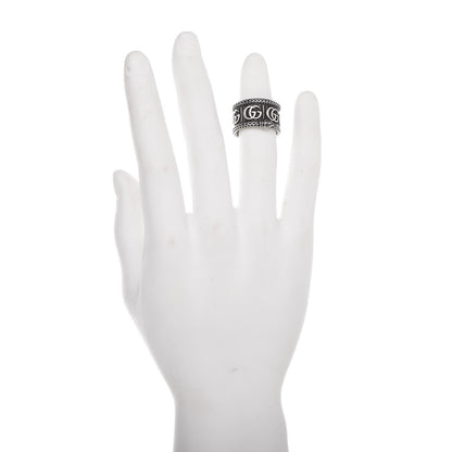 Gucci Sterling Silver GG Marmont Snake Band Ring 55 7.5 2 of 8