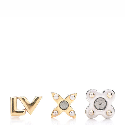 Louis Vuitton Swarovski Crystal Love Letter Timeless Ear Stud Earrings 1 of 8