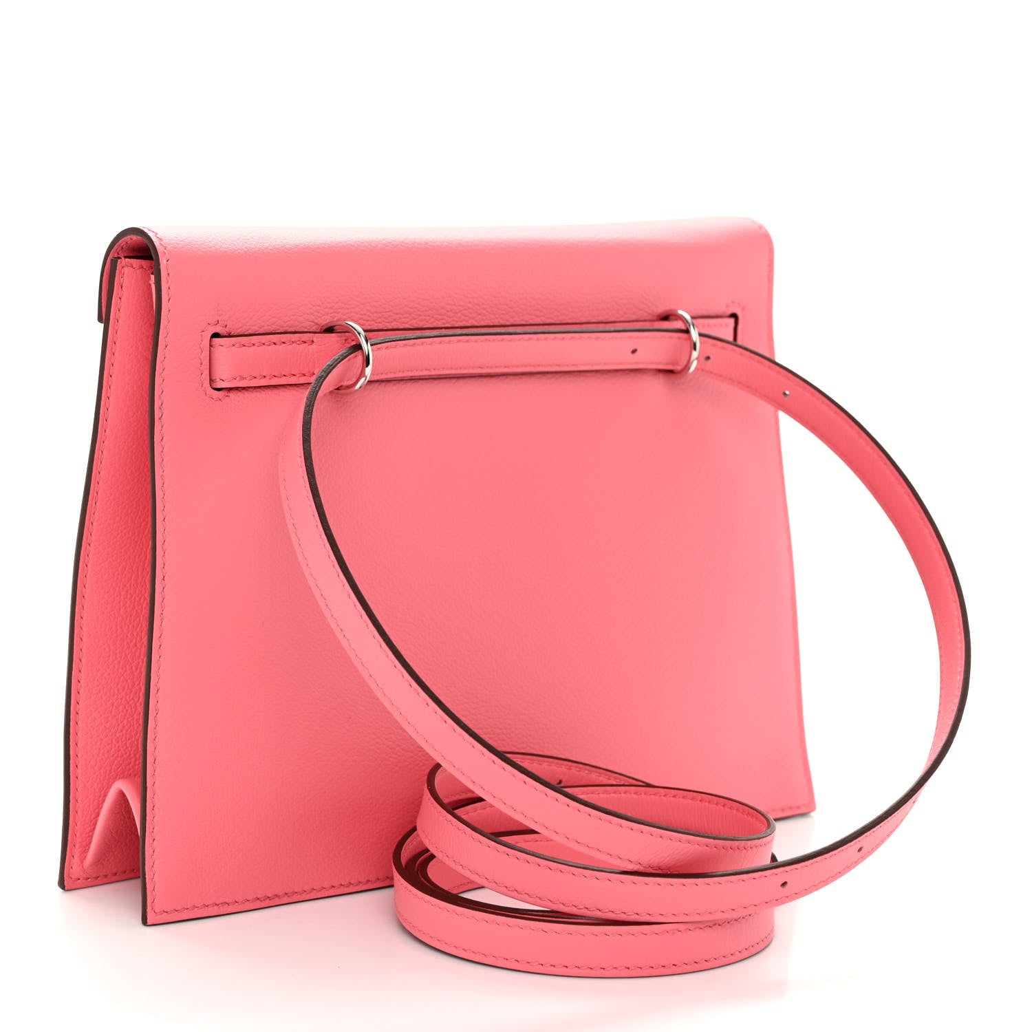 Hermes Evercolor Verso Kelly Danse II Belt Bag Rose Azalee Vert Cypress 3 of 11