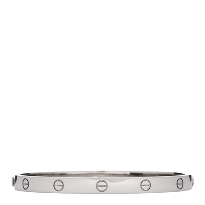 Cartier 18K White Gold LOVE Bracelet 20 2 of 10