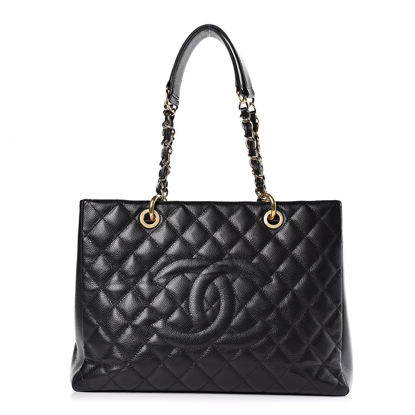 Caviar Quilted Grand Shopping Tote GST Black
