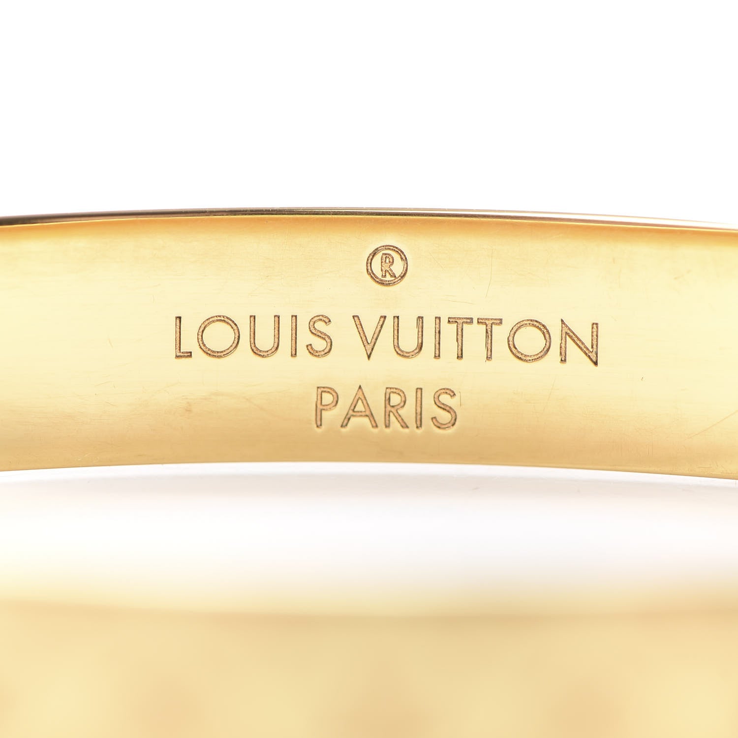 Louis Vuitton Brass Monogram Nanogram Cuff M Gold 4 of 7