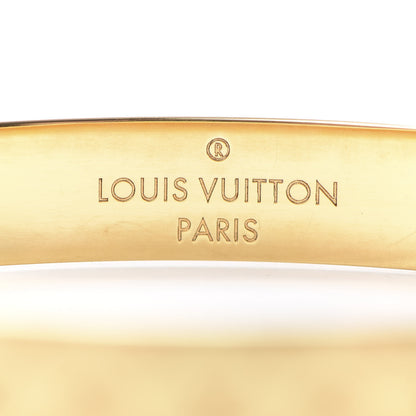 Louis Vuitton Brass Monogram Nanogram Cuff M Gold 4 of 7