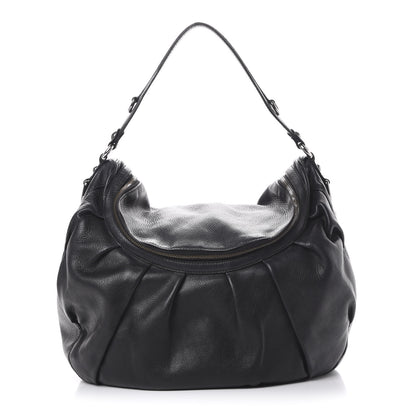 Gucci Pebbled Calfskin Medium Icon Bit Shoulder Bag Black 1 of 16