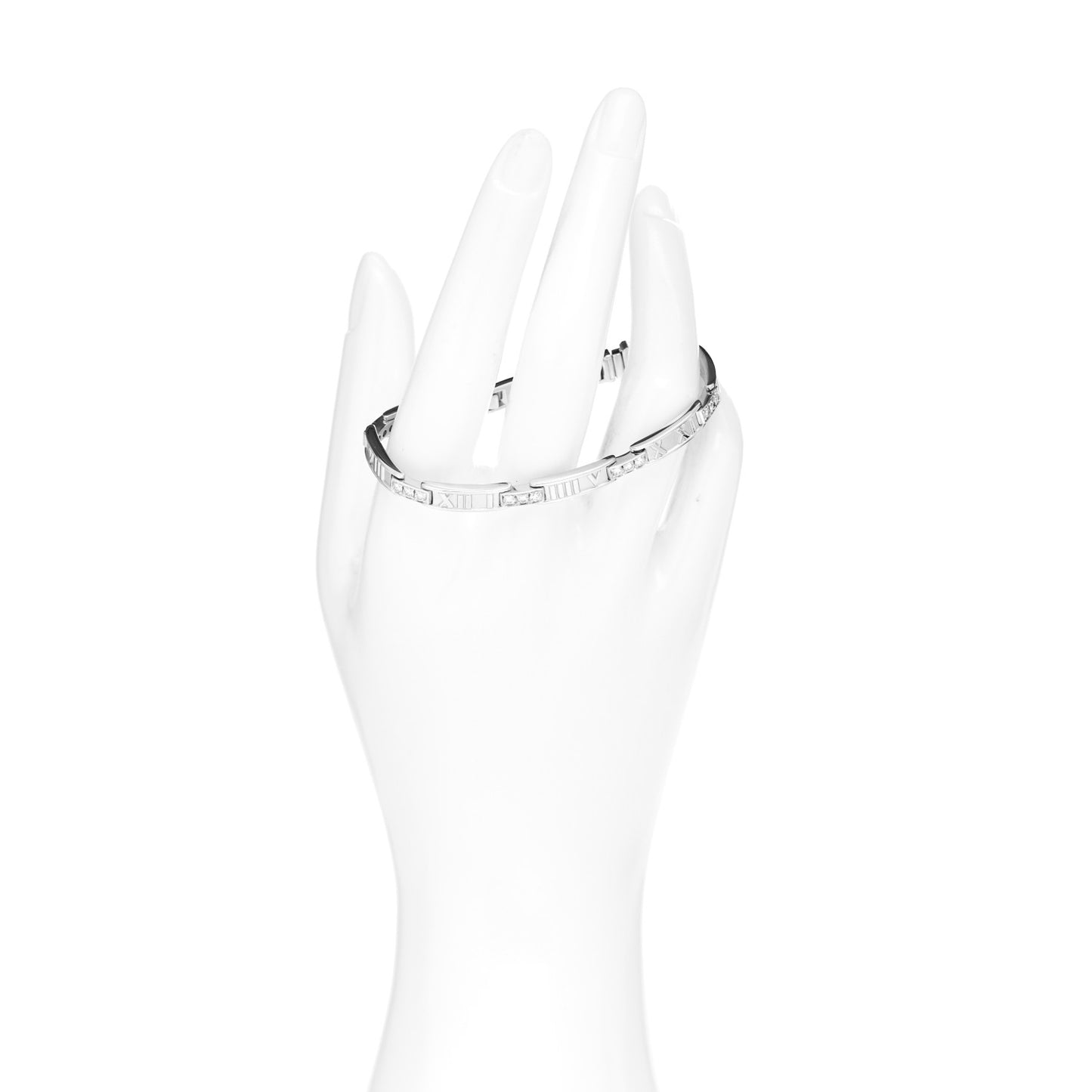 18K White Gold Diamond Atlas Link Bracelet