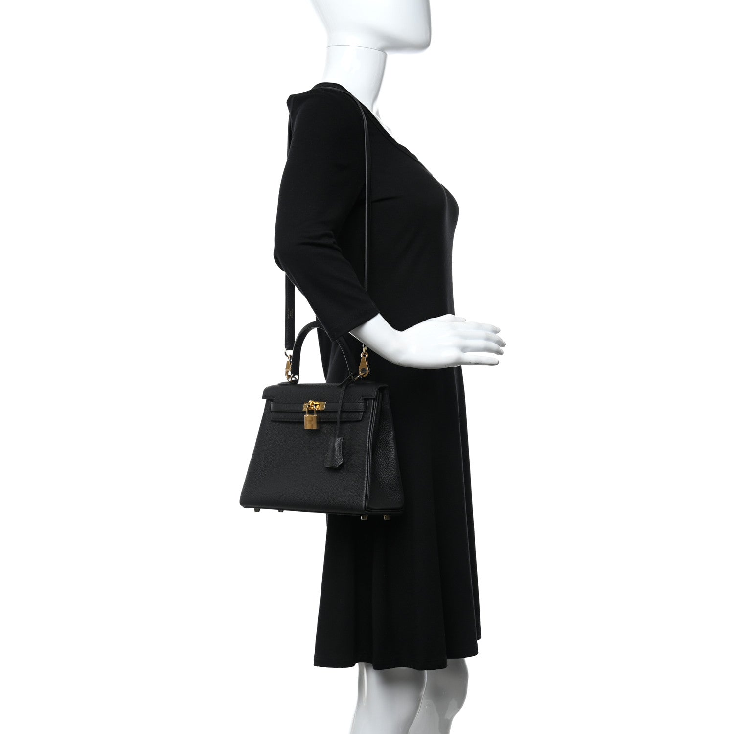 Hermes Togo Kelly Retourne 25 Black 2 of 41