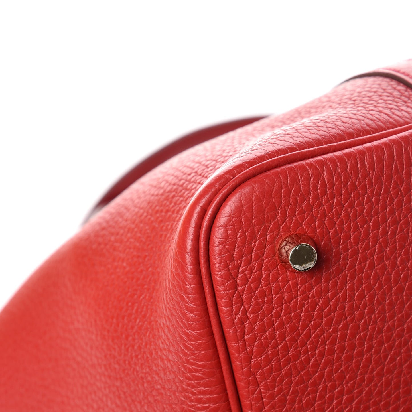 Taurillon Clemence Picotin Lock 22 MM Rouge Casaque