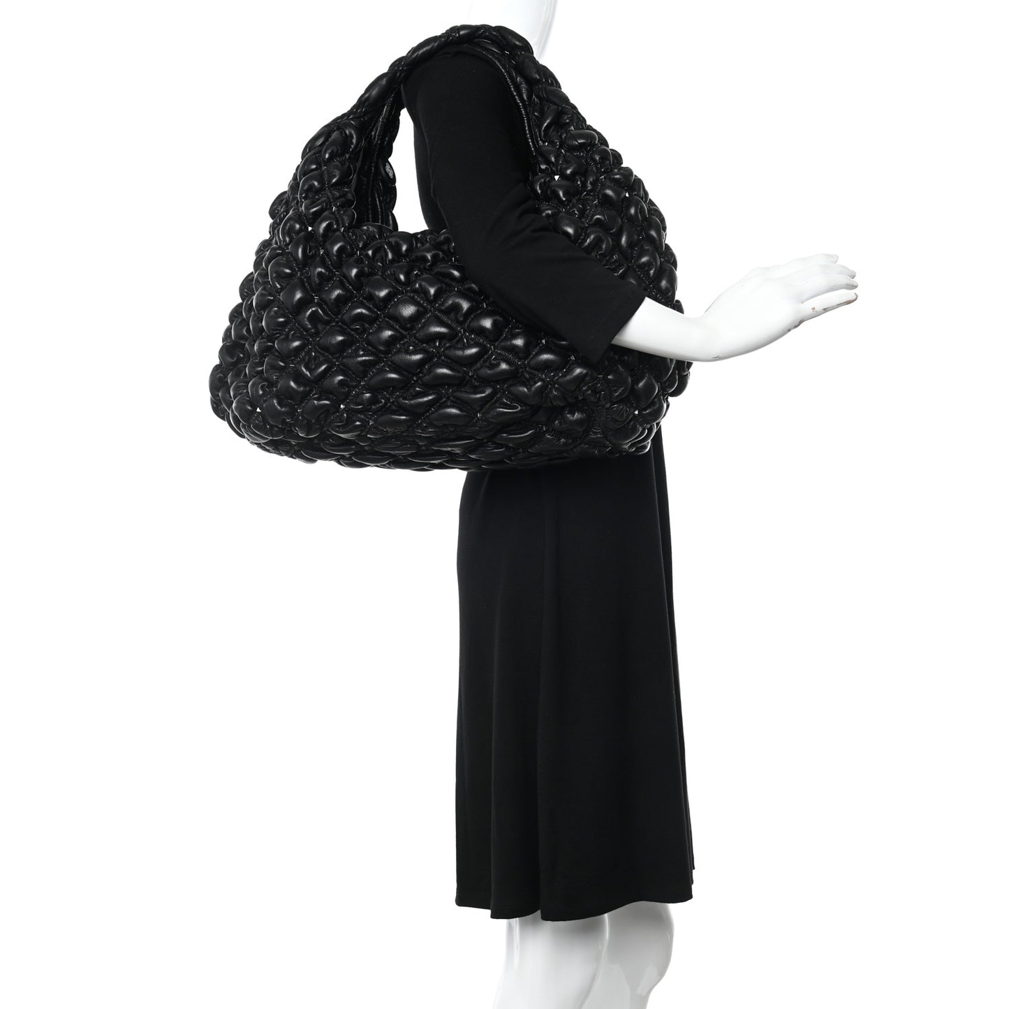 Nappa Spikeme Hobo Bag Black