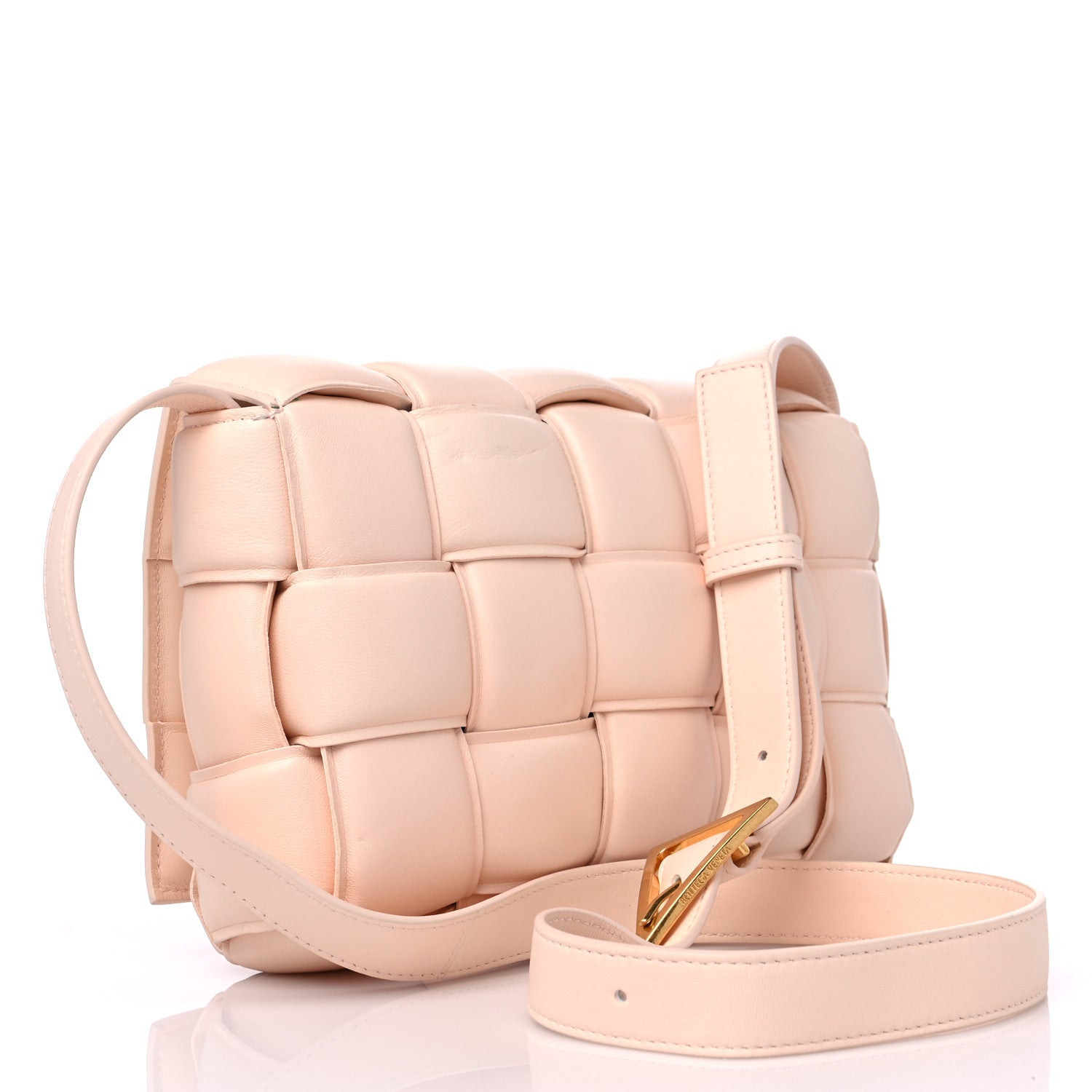 Bottega Veneta Nappa Maxi Intreccio Padded Cassette Crossbody Bag Melon Washed 3 of 9