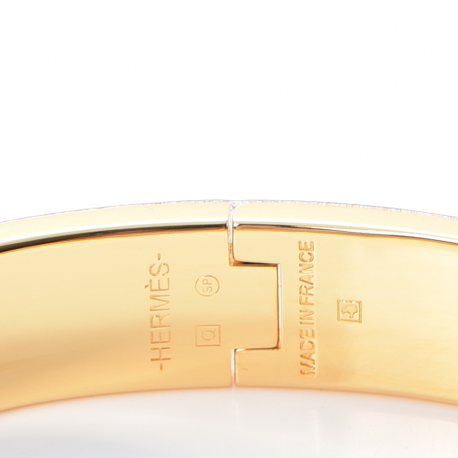 Hermes Enamel Narrow Clic Clac H Bracelet PM White 4 of 5