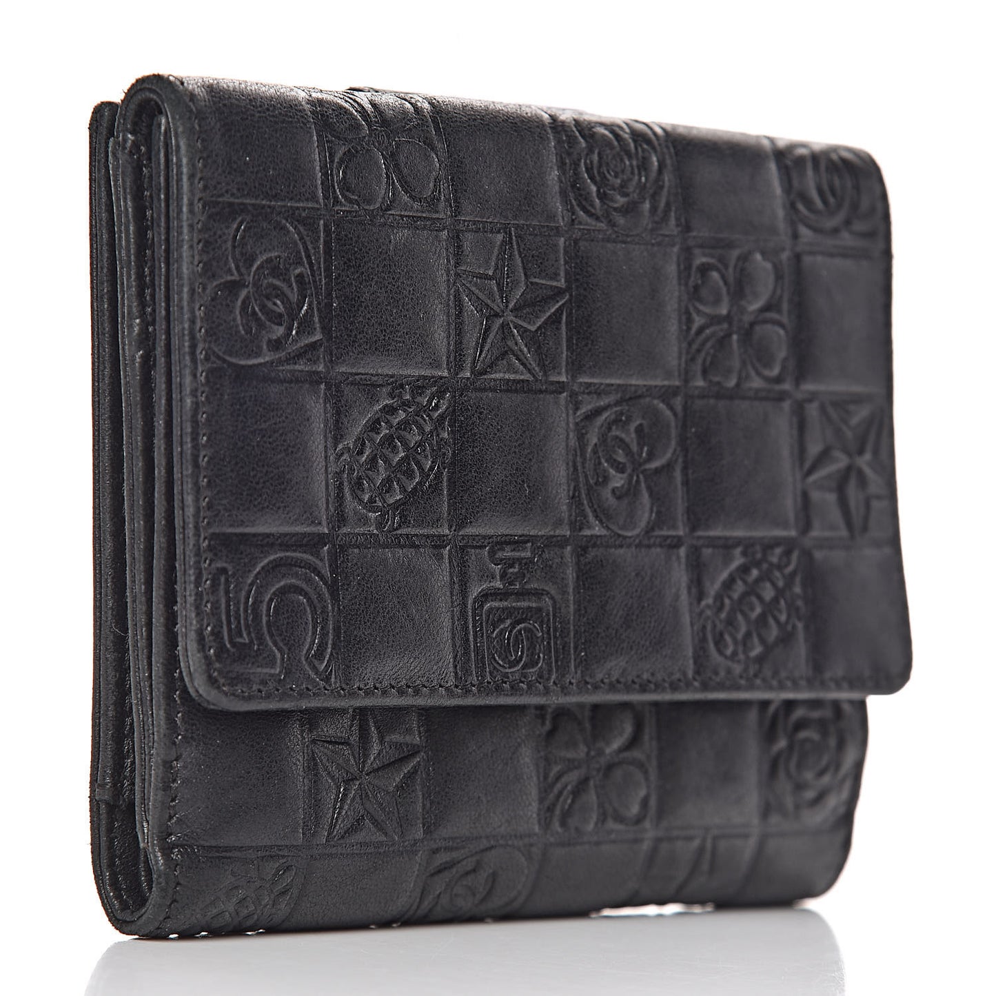 Lambskin Precious Symbols French Wallet Black