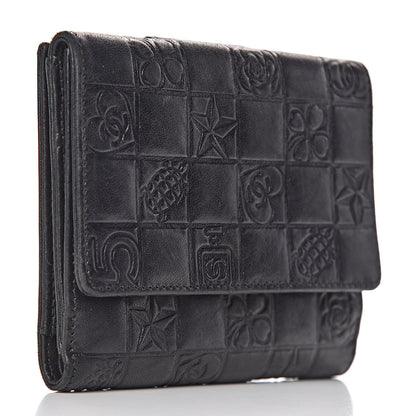 Chanel Lambskin Precious Symbols French Wallet Black 3 of 10
