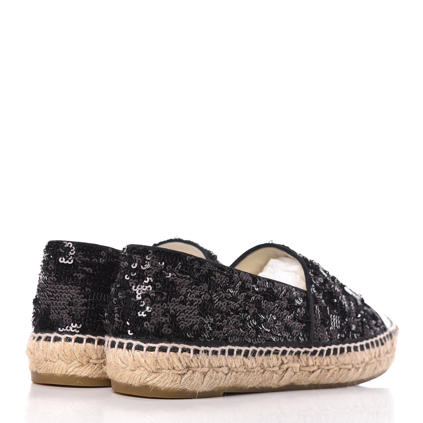 Patent Sequin CC Espadrilles 40 Black