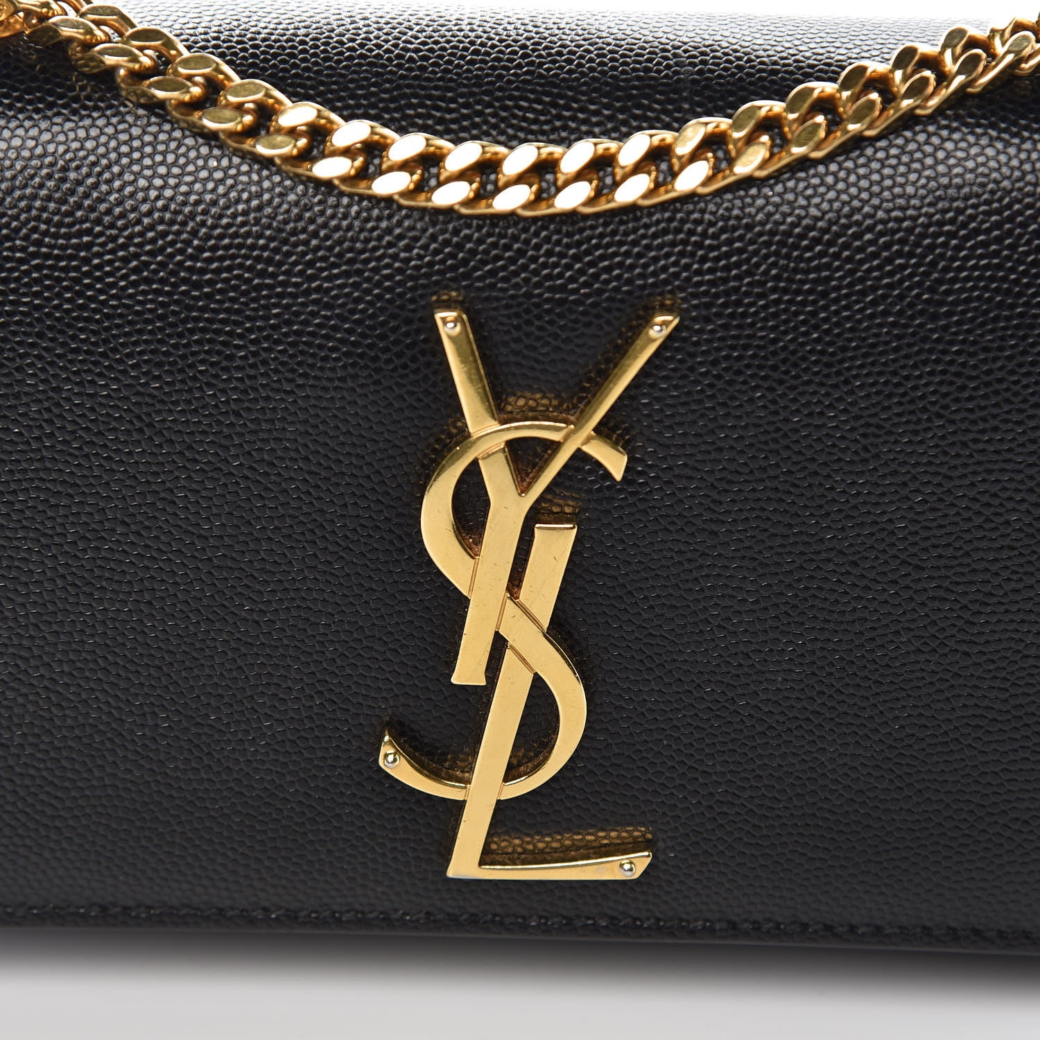 Saint Laurent Grain De Poudre Small Monogram Kate Satchel Black 12 of 12