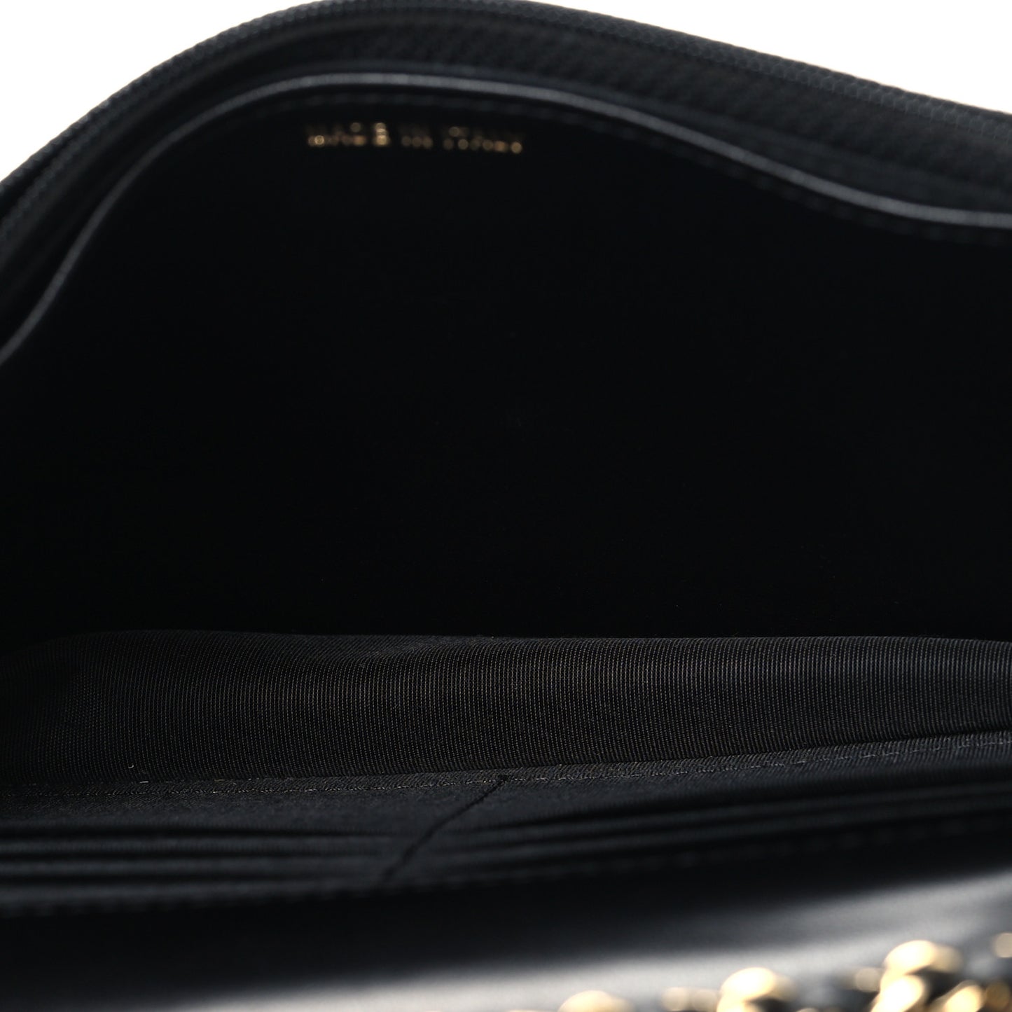 Lambskin Quilted Trendy CC Wallet On Chain WOC Black