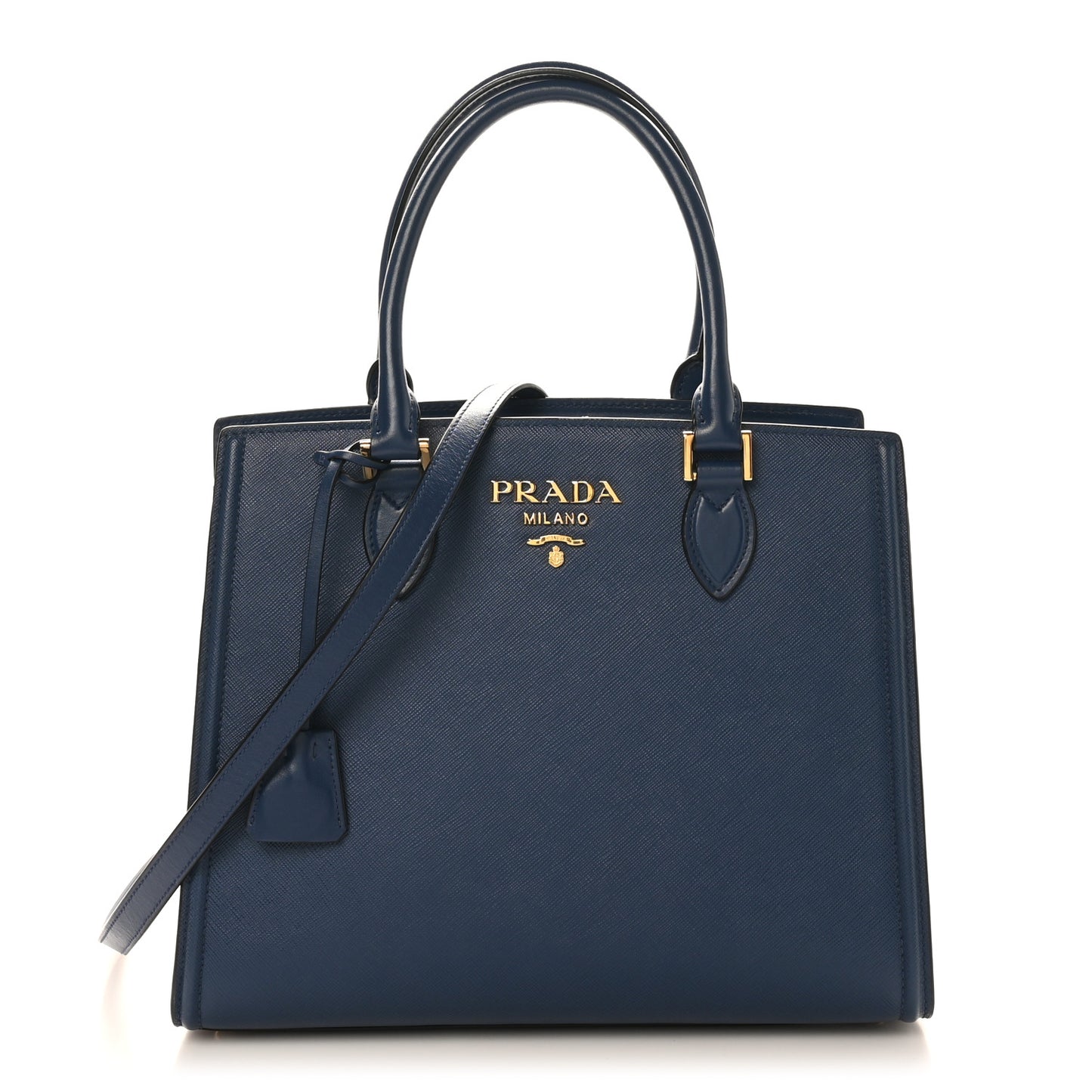 Saffiano Soft Calfskin Large Tote Bluette