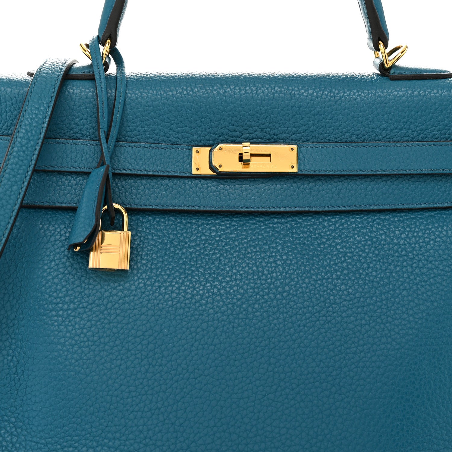 Hermes Taurillon Clemence Kelly Retourne 35 Bleu Izmir 8 of 13