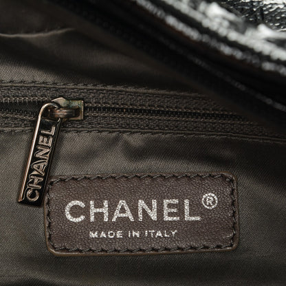 Chanel Patent Luxe Ligne Medium Bowler Black 6 of 8