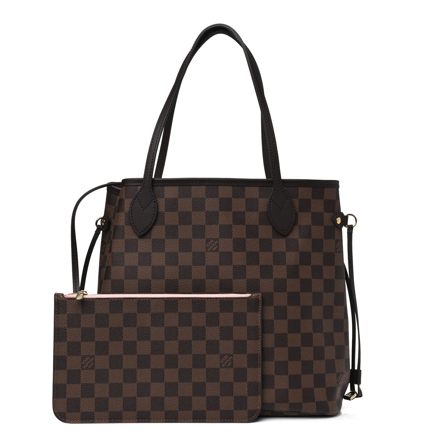 Louis Vuitton Damier Ebene Neo Neverfull MM Rose Ballerine 1 of 4