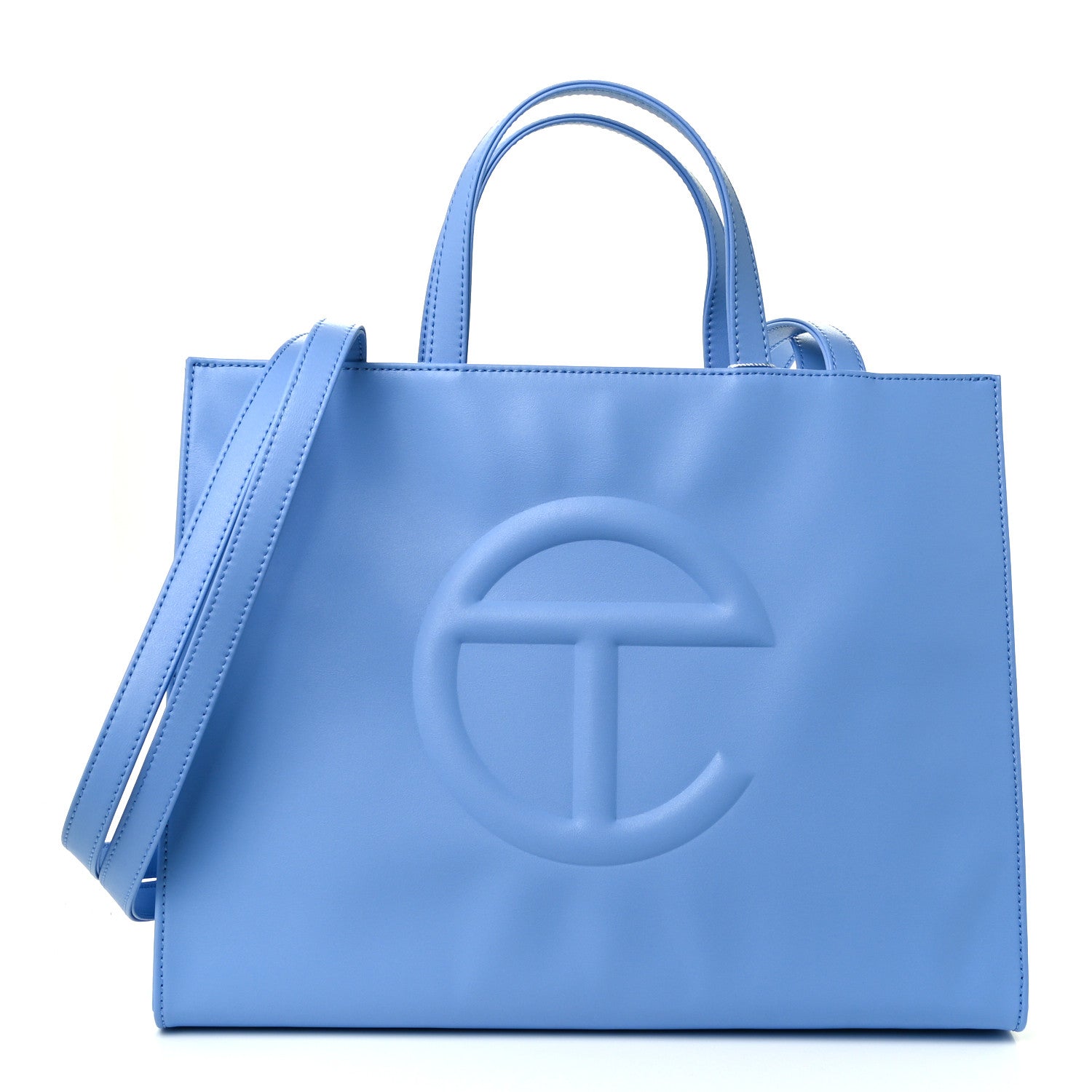 Telfar Vegan Leather Medium Shopping Bag Cerulean 1 of 11