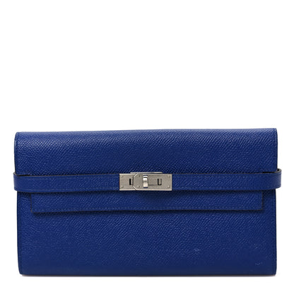 Hermes Epsom Kelly Longue Wallet Bleu Electrique 1 of 7
