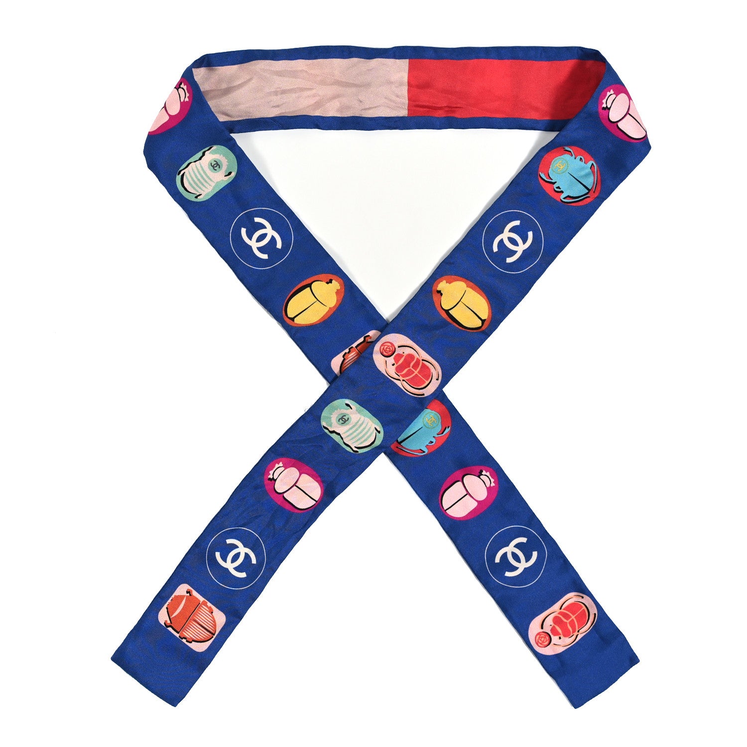 Chanel Silk CC Slim Bandeau Scarf Multicolor 1 of 3