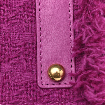 Chanel Wool Tweed Large Zipped Shopping Tote Magenta 11 of 11