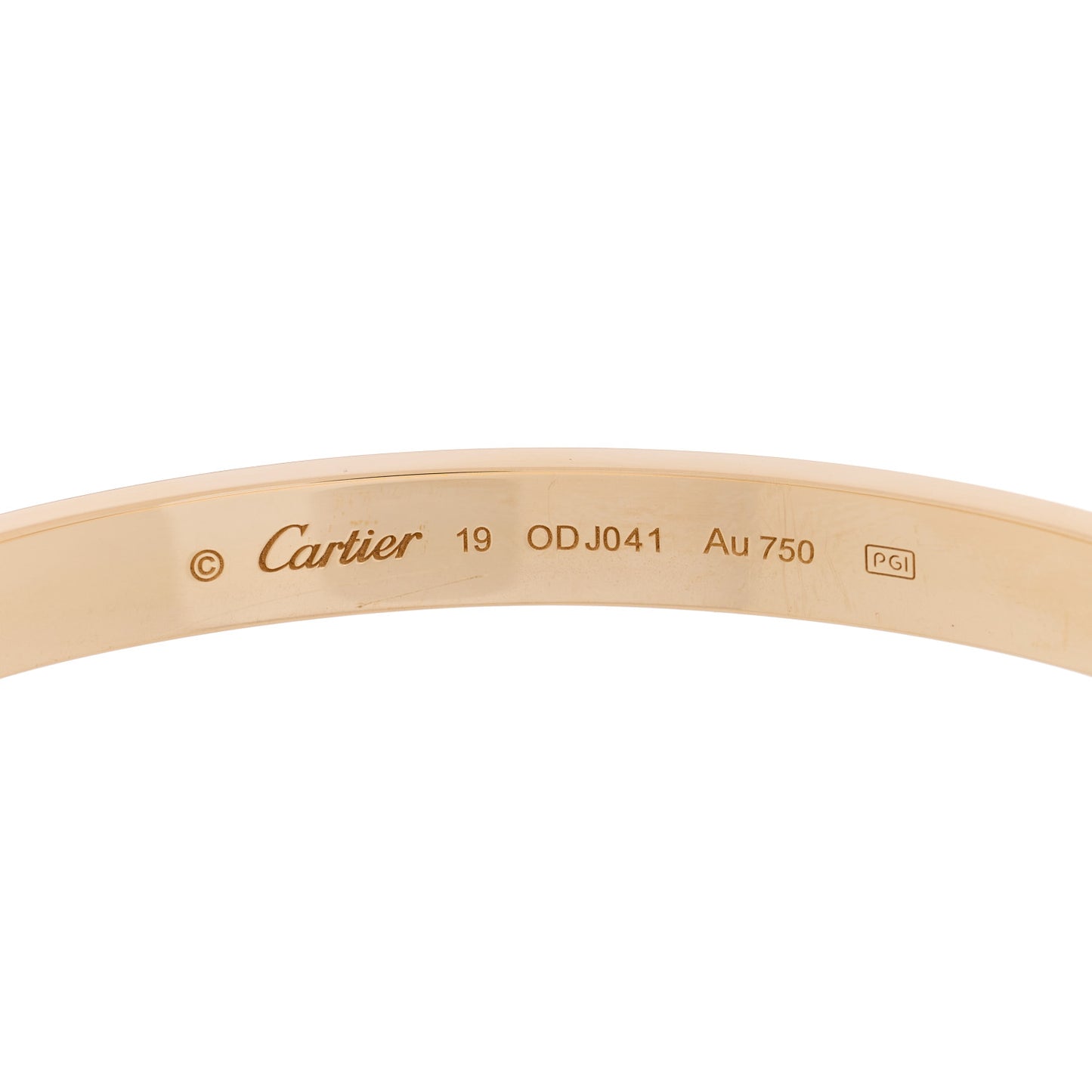18K Yellow Gold LOVE Bracelet 19