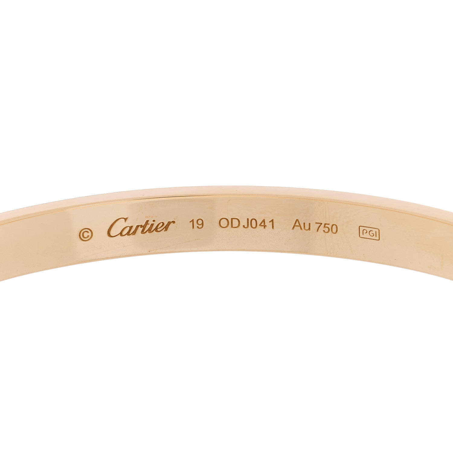 Cartier 18K Yellow Gold LOVE Bracelet 19 3 of 5