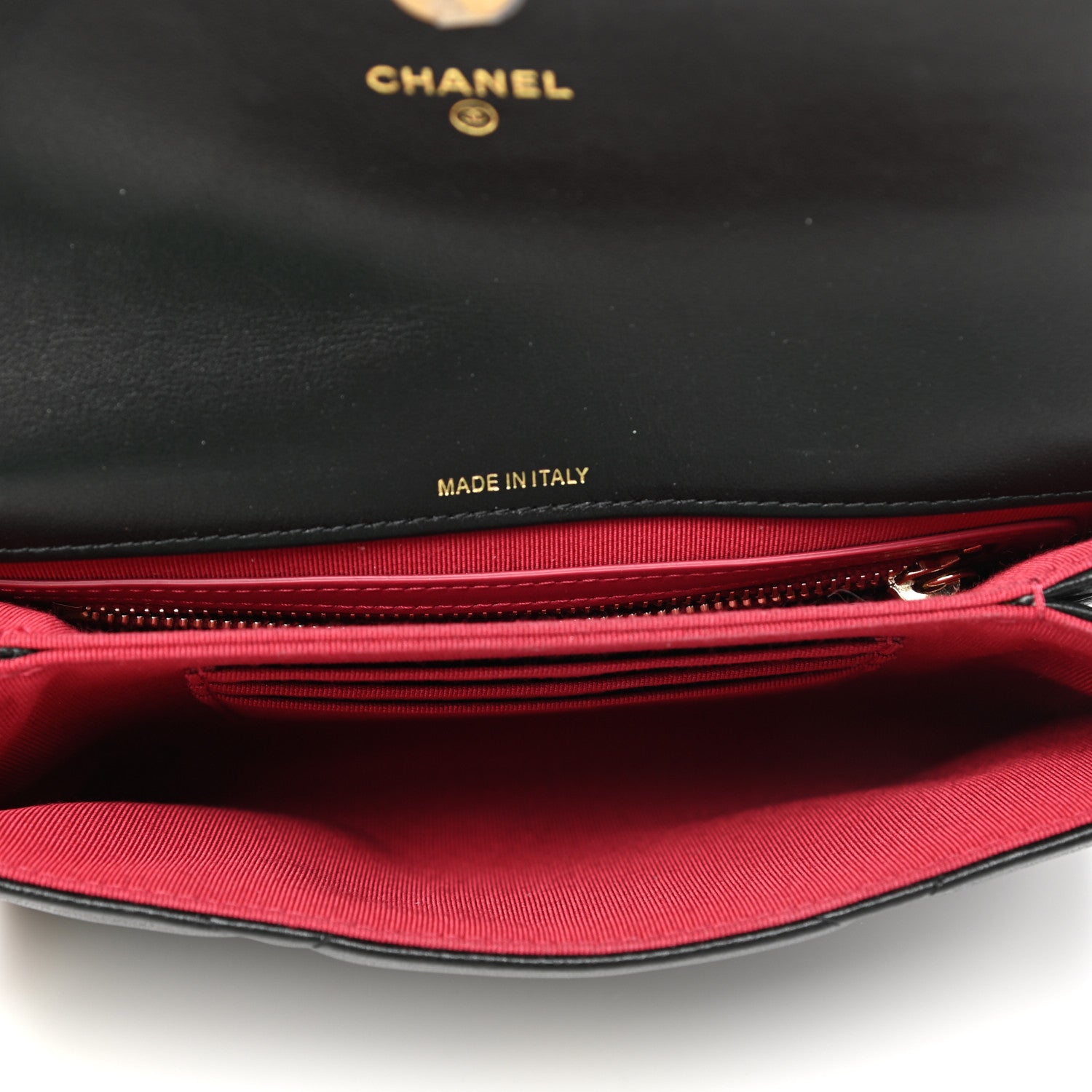 Chanel Lambskin Quilted Chanel 19 Flap Clutch Black 5 of 11