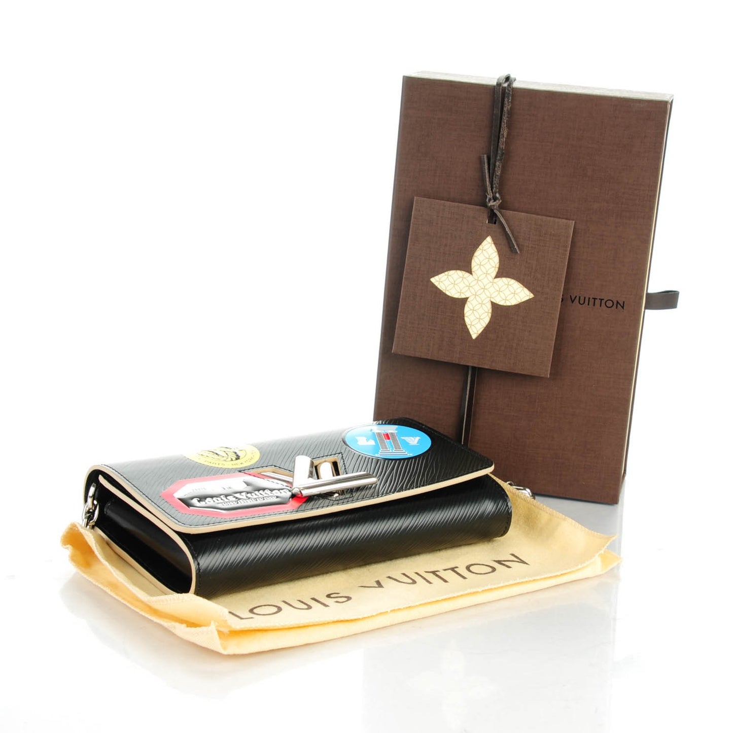 Epi World Tour Twist Chain Wallet Black