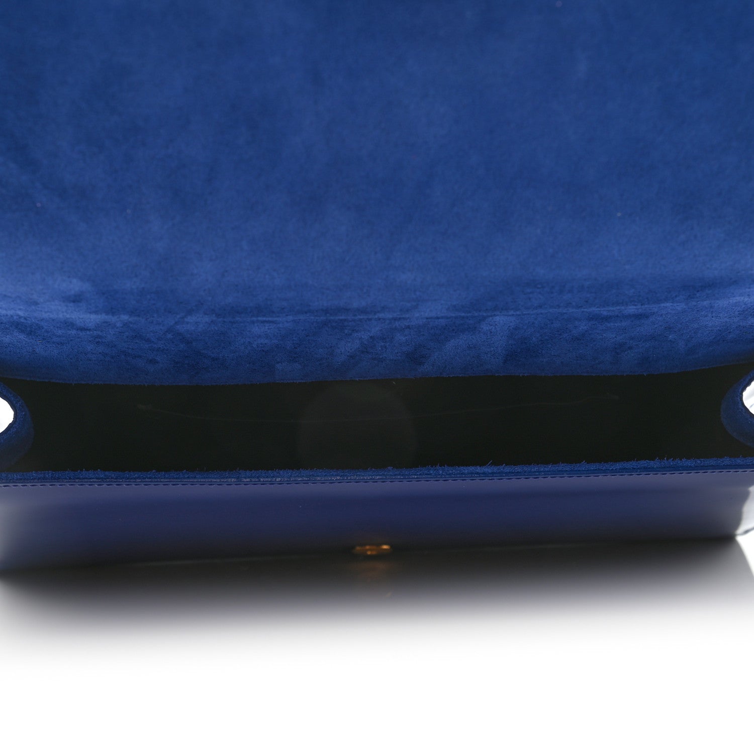 Saint Laurent Patent Calfskin Monogram Large Belle De Jour Clutch Royal Blue 6 of 8