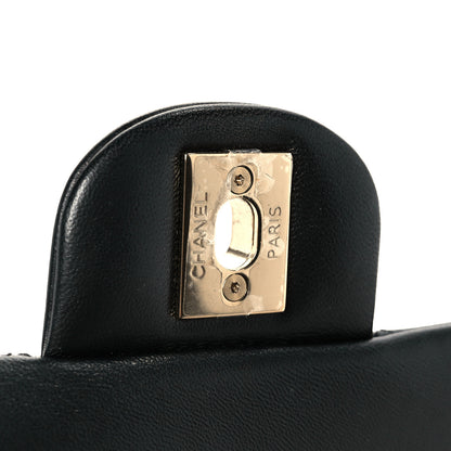 Chanel Lambskin Quilted Mini Top Handle Rectangular Flap Black 7 of 12