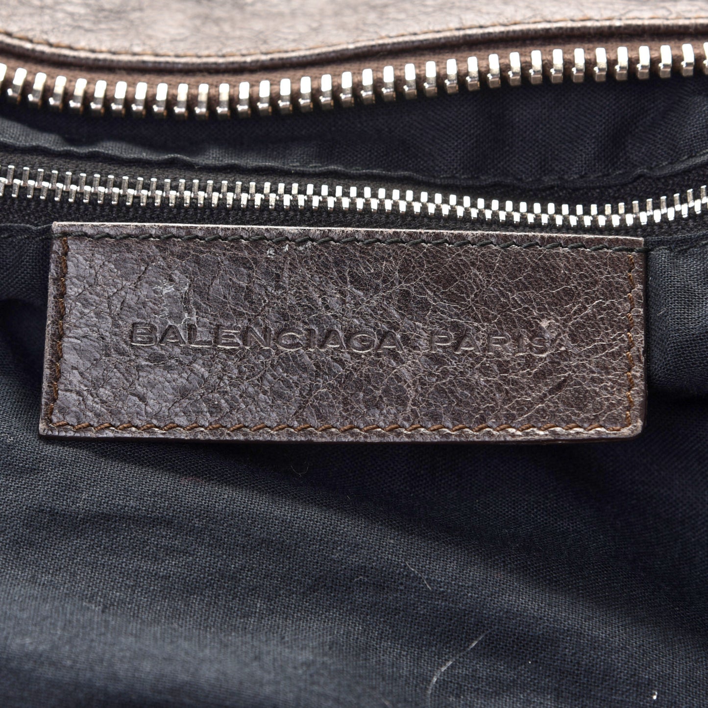 Agneau Giant 12 Silver Hardware Office Tote Charbon