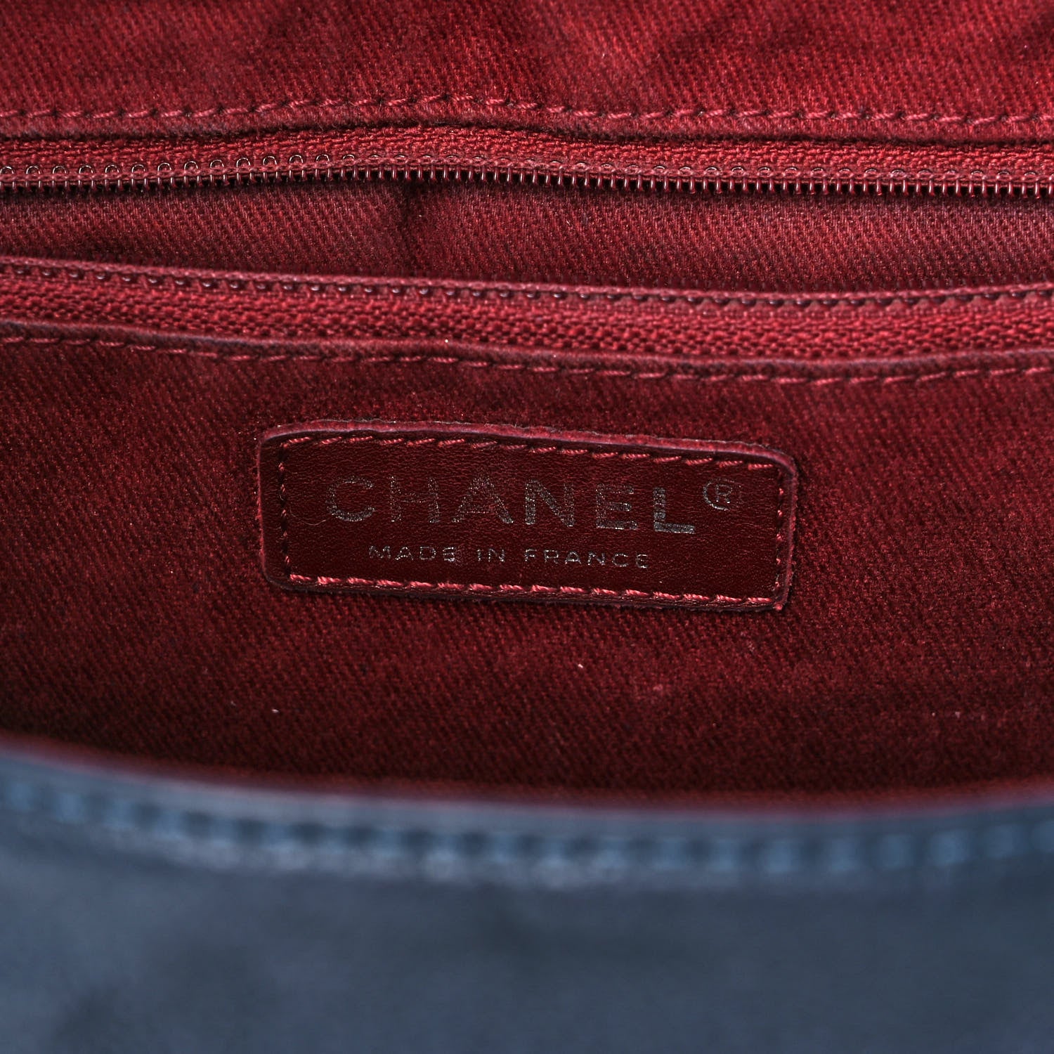 Chanel Caviar Half Moon Large Flap Navy 5 of 11