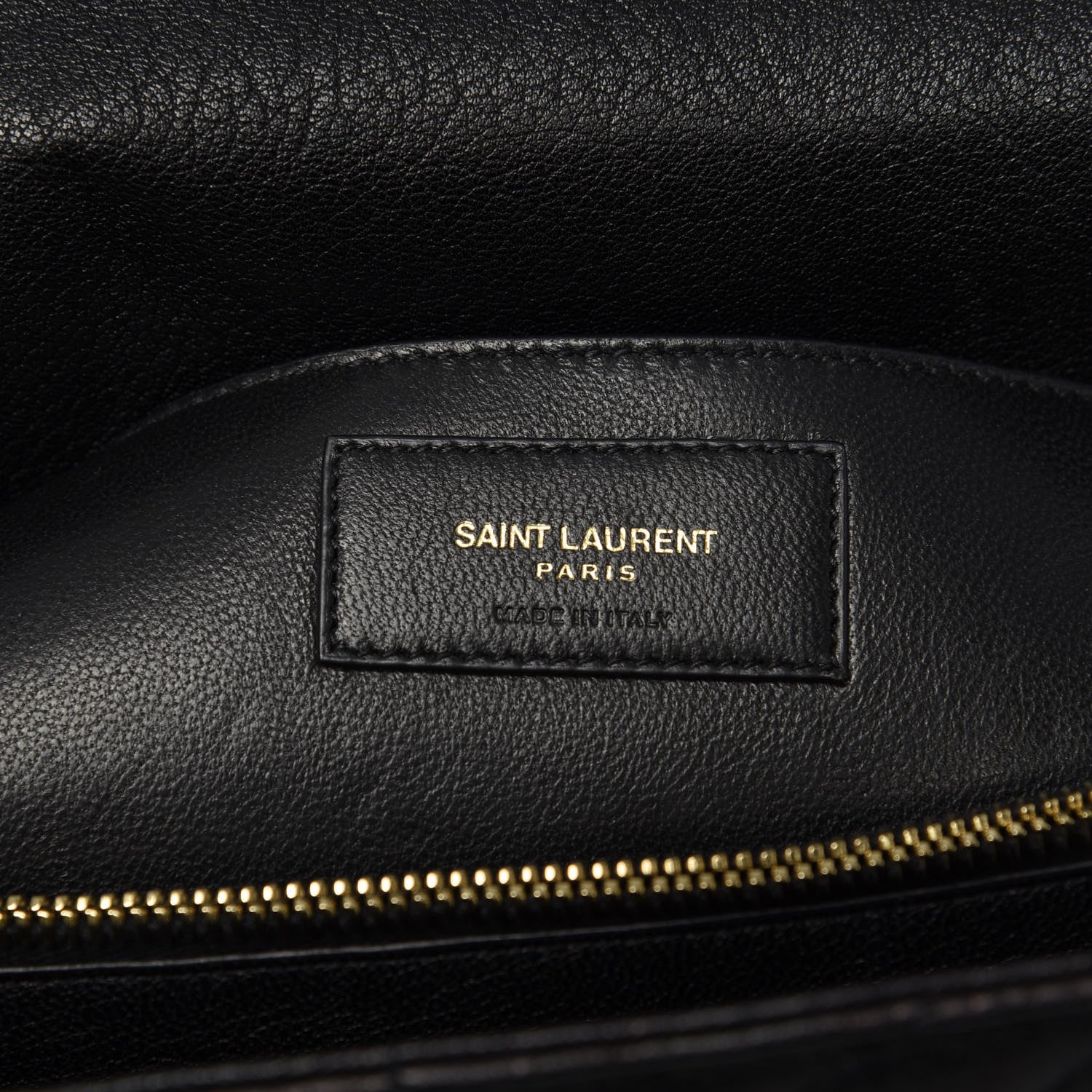 Saint Laurent Sheepskin Matelasse Chevron Monogram Large College Satchel Black 6 of 13