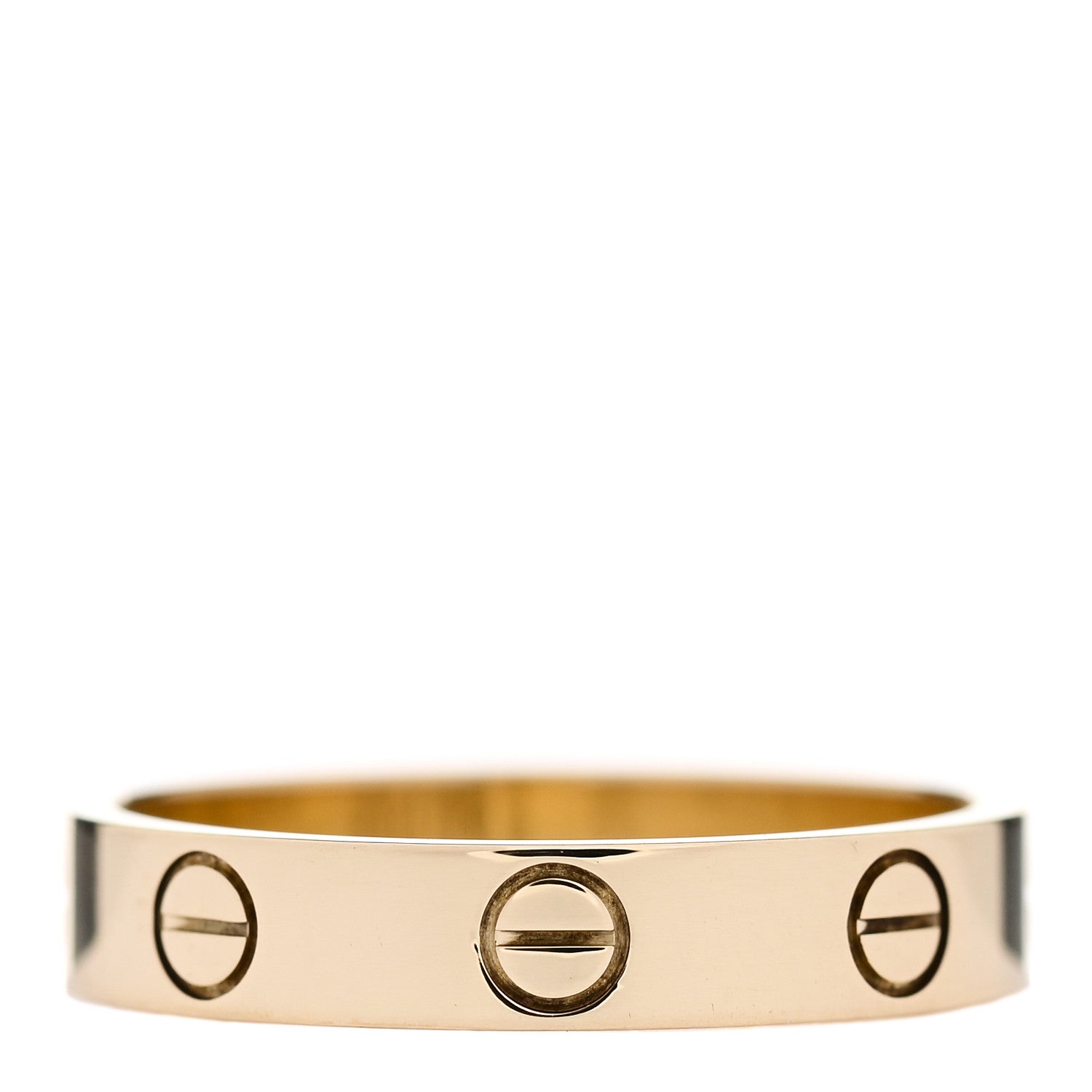 Cartier 18K Yellow Gold 3.5mm LOVE Wedding Band Ring 53 6.5 3 of 5