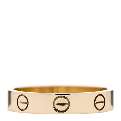 Cartier 18K Yellow Gold 3.5mm LOVE Wedding Band Ring 53 6.5 3 of 5