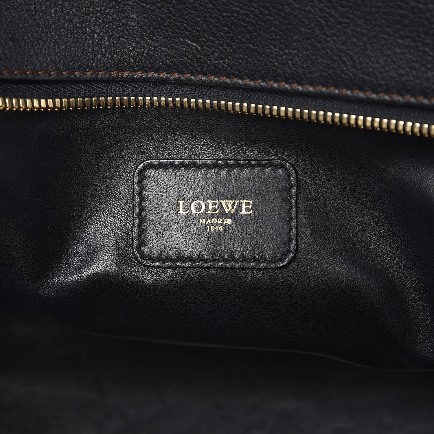 Loewe Calfskin Lizard Amazona Black Brown 6 of 7