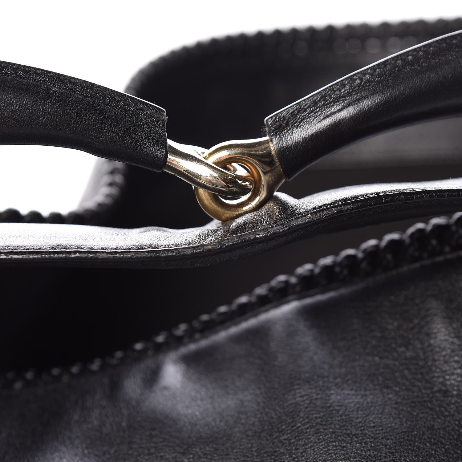 Gucci Calfskin Large Horsebit Chain Hobo Black 12 of 13