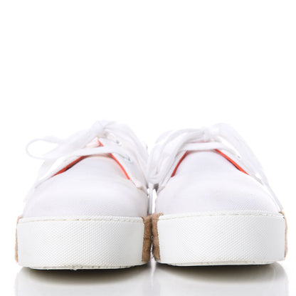Hermes Cotton Canvas Rosa Sneakers 37 White 2 of 12