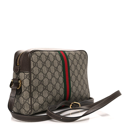 Gucci GG Supreme Monogram Web Small Ophidia Shoulder Bag Brown 3 of 10