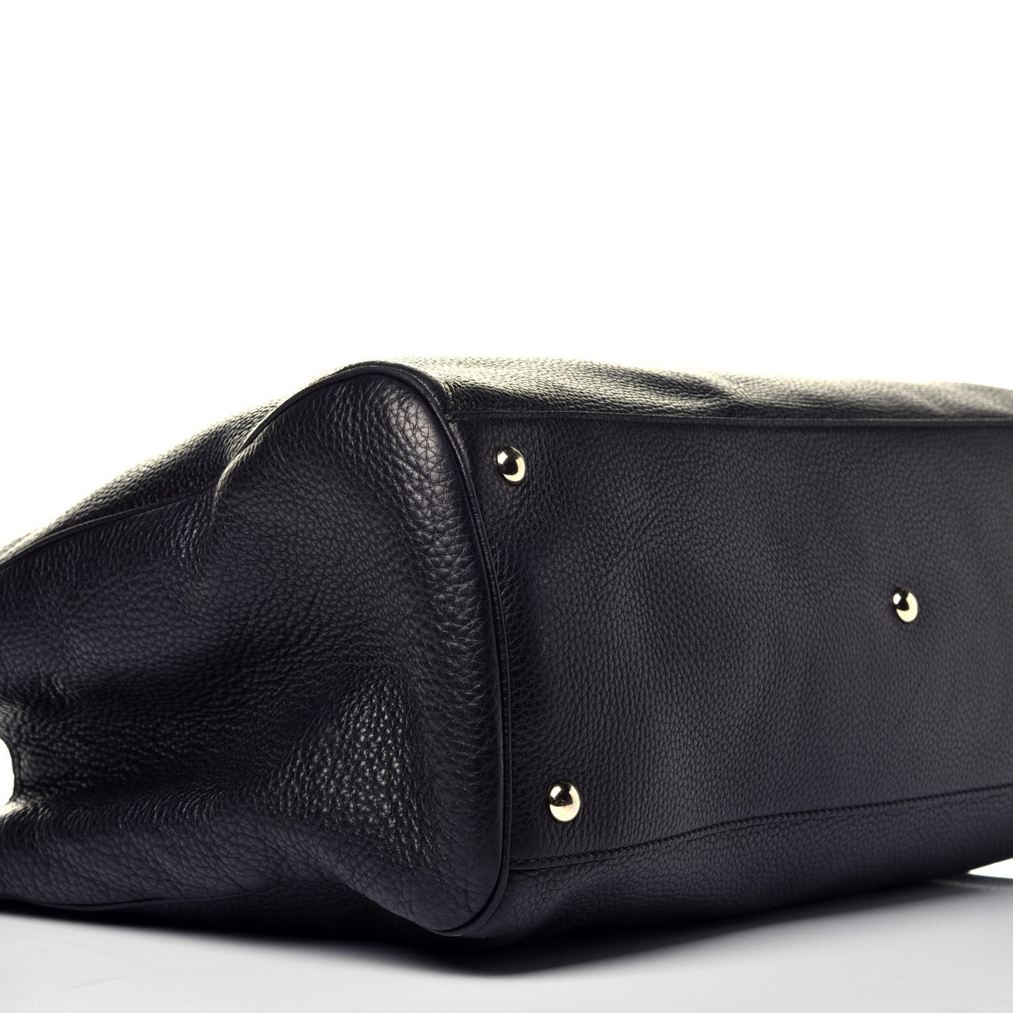 Calfskin Large Bamboo Shopper Tote Black
