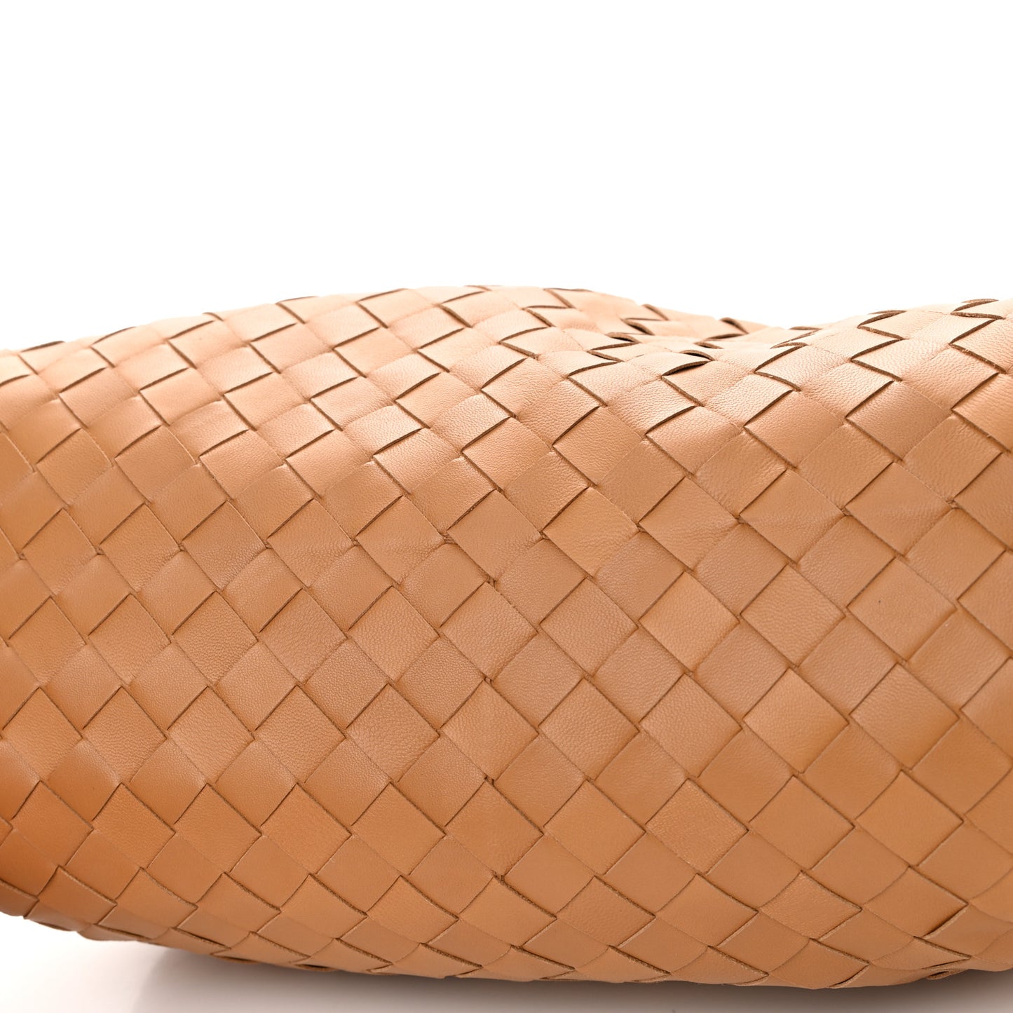 Nappa Maxi Intrecciato The Pouch Oversized Clutch Caramel