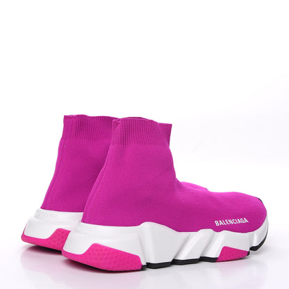Balenciaga Neoprene Knit Womens Speed Sneakers 37 Fuchsia 4 of 8
