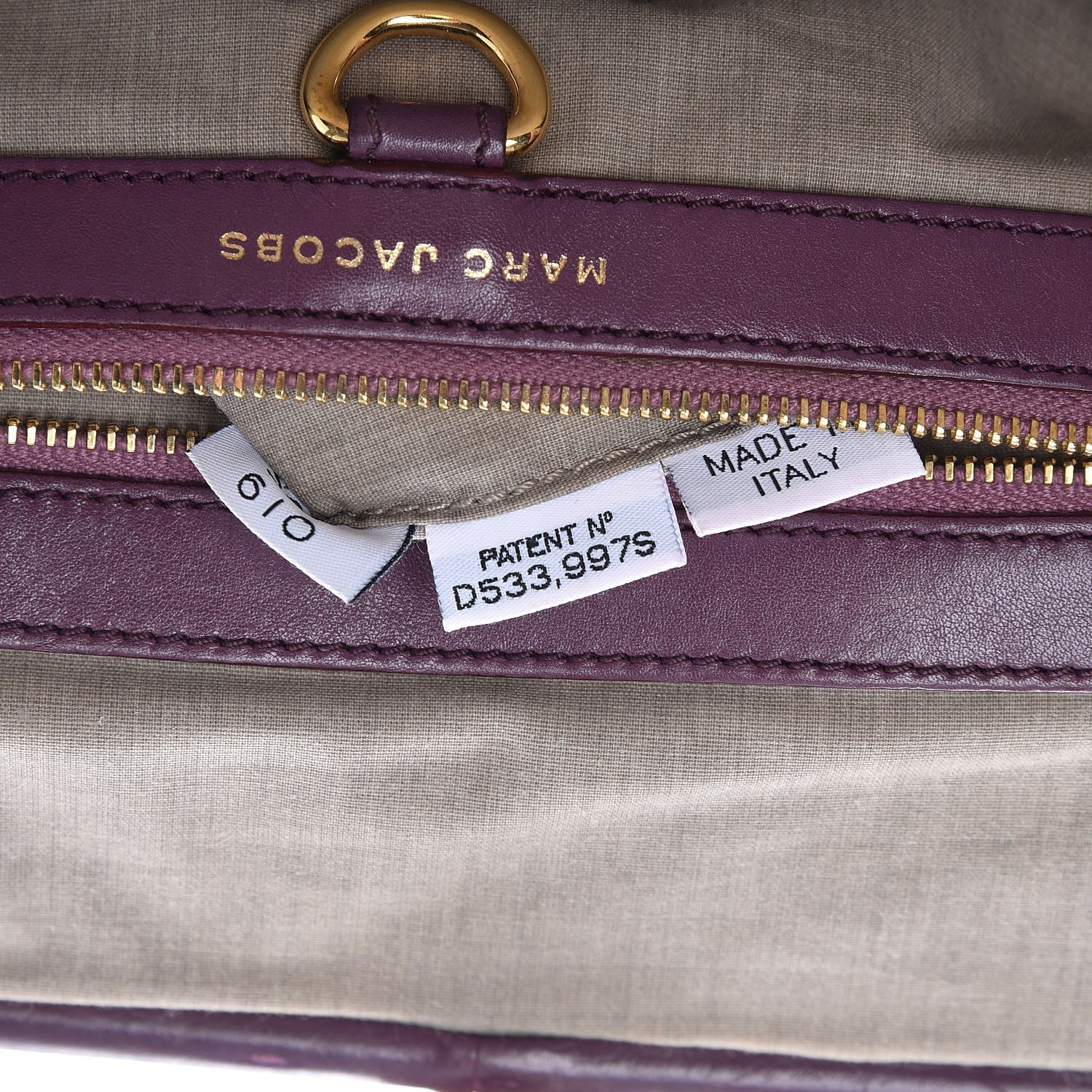 Marc Jacobs Calfskin Quilted Stam Purple 7 of 23
