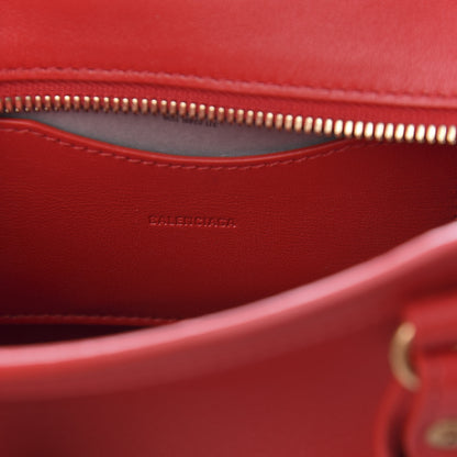 Balenciaga Smooth Calfskin Neo Classic Brass Hardware Mini City Red 9 of 10