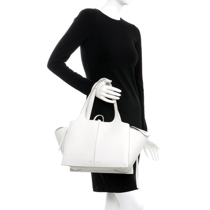 Celine Baby Grained Calfskin Small Tri-Fold Bag White 2 of 16