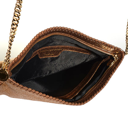Stella McCartney Crackled Metallic Large Falabella Crossbody Bag Bronze 5 of 9